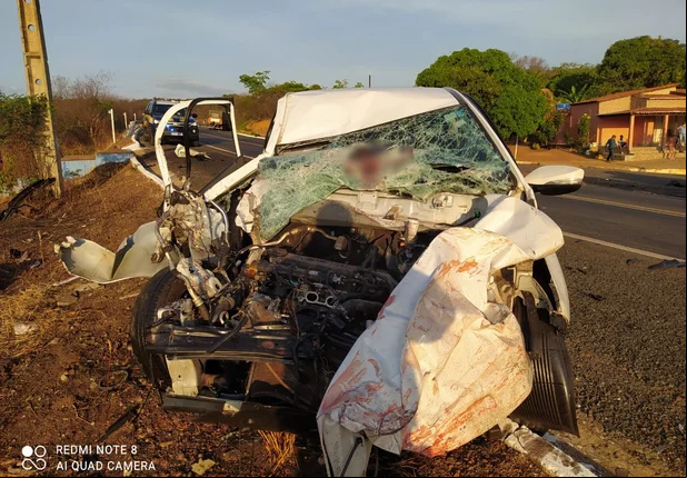 Carro HB20 envolvido no acidente