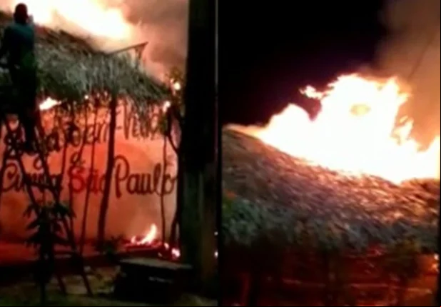 Incêndio destrói barracas na Curva São Paulo em Teresina