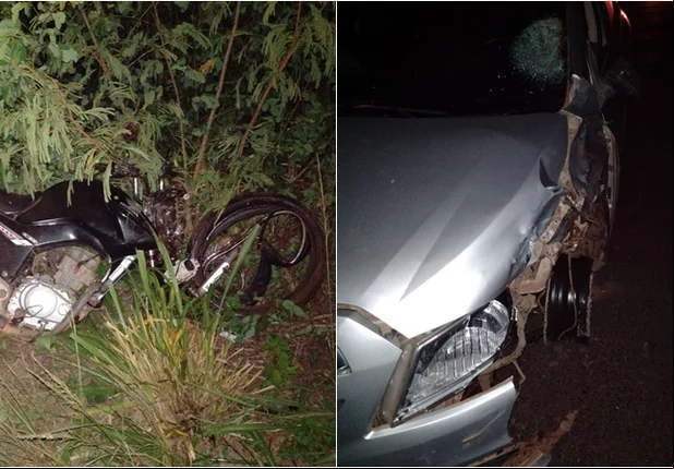 Veículos destruídos após o acidente