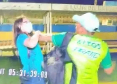 Momento da agressão