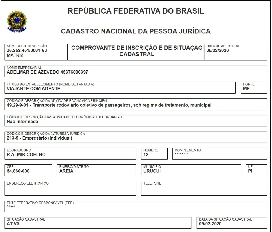 Empresa foi criada no dia 5 de fevereiro de 2020