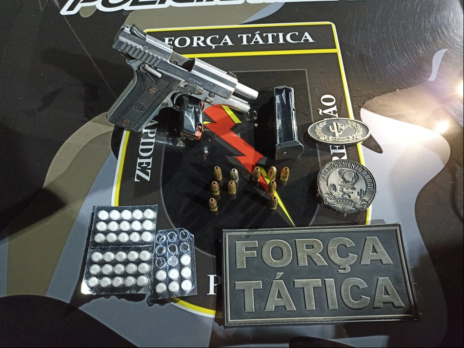 Material apreendido pela PM