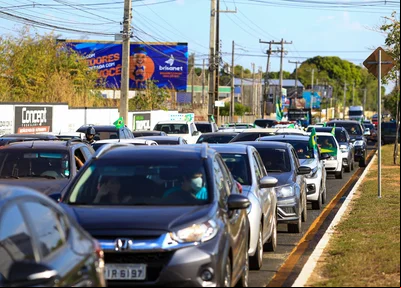 Carreata em prol do presidente Bolsonaro