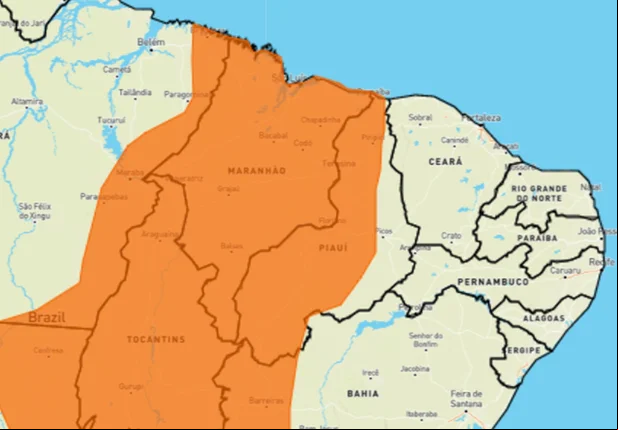 Alerta laranja do Inmet