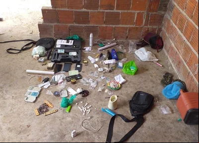 Materiais apreendidos em Cajueiro da Praia
