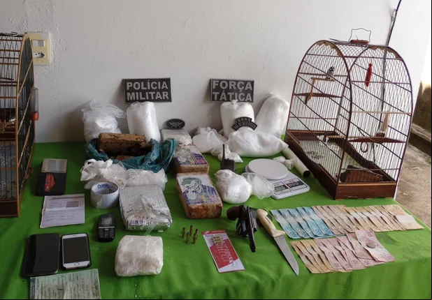 Material apreendido pela PM em União
