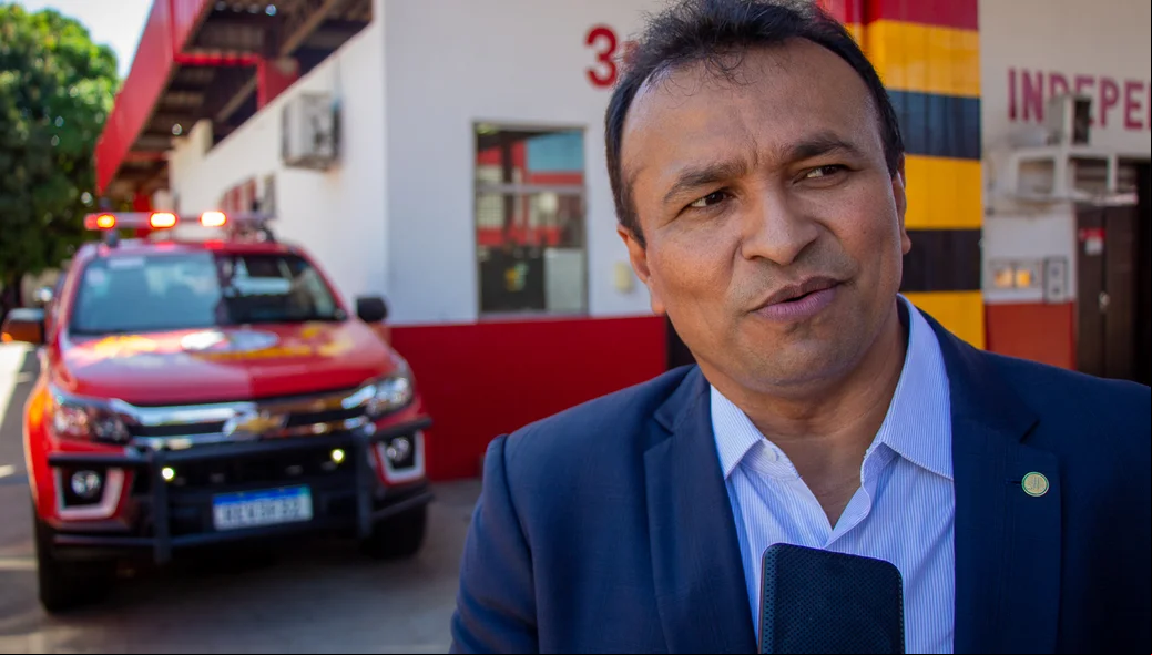 Fábio Abreu participou da solenidade de entrega de viaturas ao Corpo de Bombeiros Militar