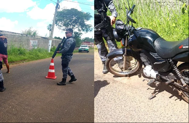 Motocicleta apreendida em Campo Maior