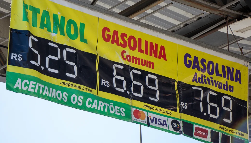 Valor da gosolina na zona Sudeste