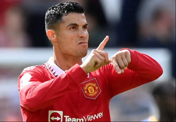 Cristiano Ronaldo em partida do Manchester United contra Brighton