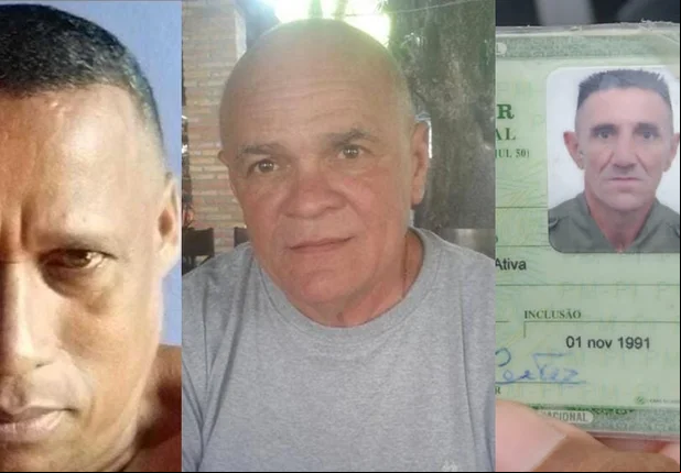 Policiais Luís Celso, José Valdeck e Cleto de Paula