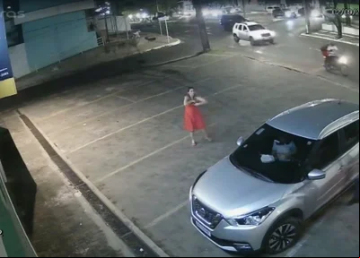 Câmera de segurança flagrou a ação criminosa