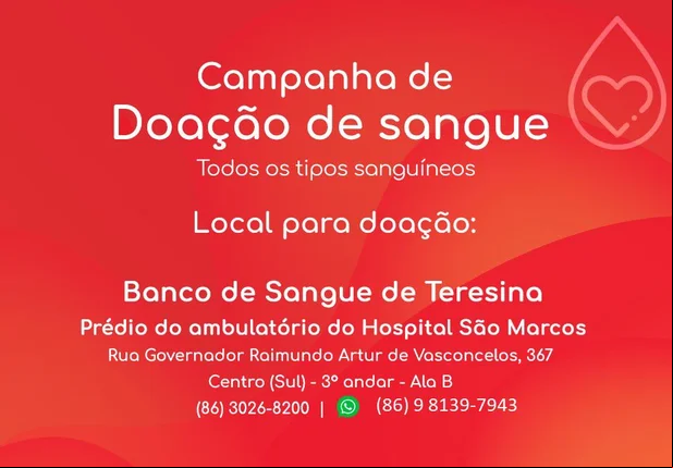 Campanha de doação de sangue