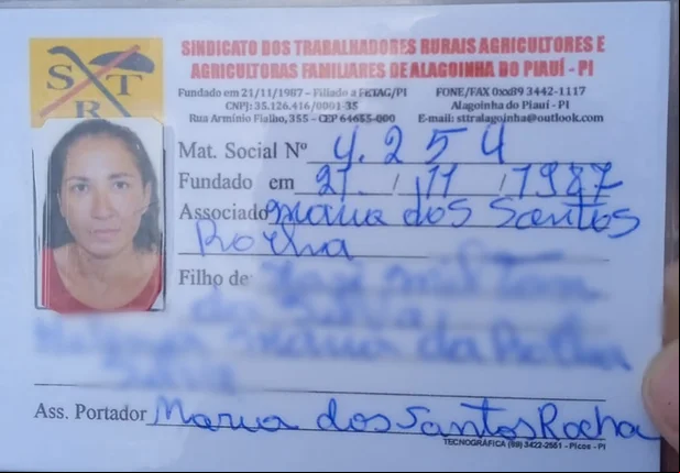 Maria Rocha dos Santos, de 32 anos, era trabalhadora rural