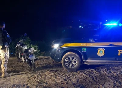 Motocicleta apreendida pela PRF em Floriano