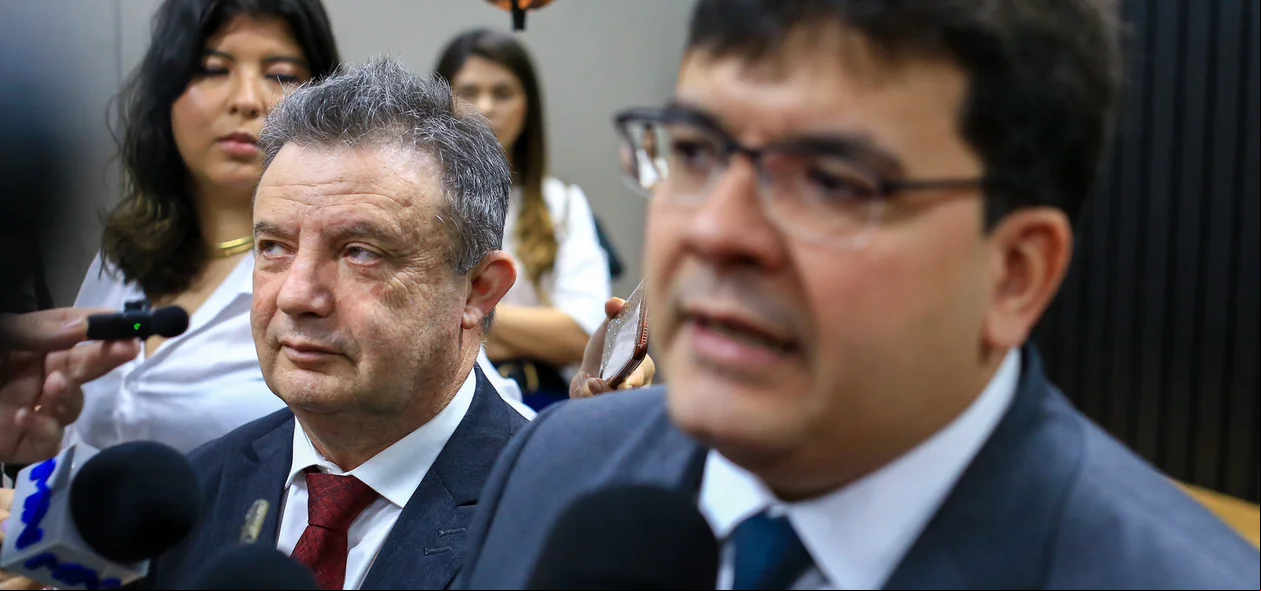 Presidente do TJ-PI, Hilo de Almeida e  Governador Rafael Fonteles