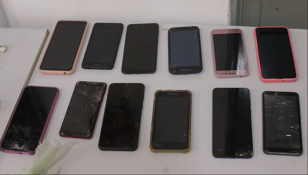 Celulares apreendidos