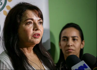 Deputada Estadual, Teresa Brito durante coletiva
