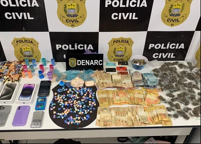 Droga apreendida pelo Denarc