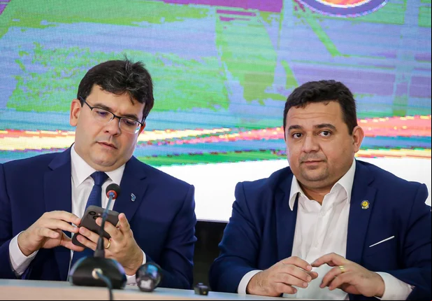 Governador rafael Fonteles e o presidente da APPM, Toninho de Caridade