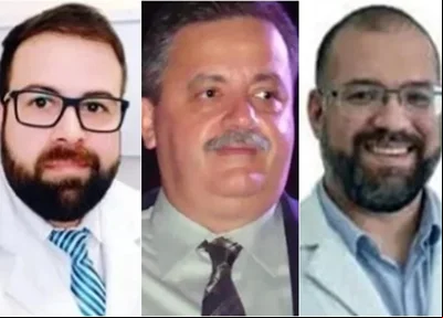 Médicos Diego Ralf Bonfim, Marcos de Andrade Corsato e Perseu Ribeiro Almeida