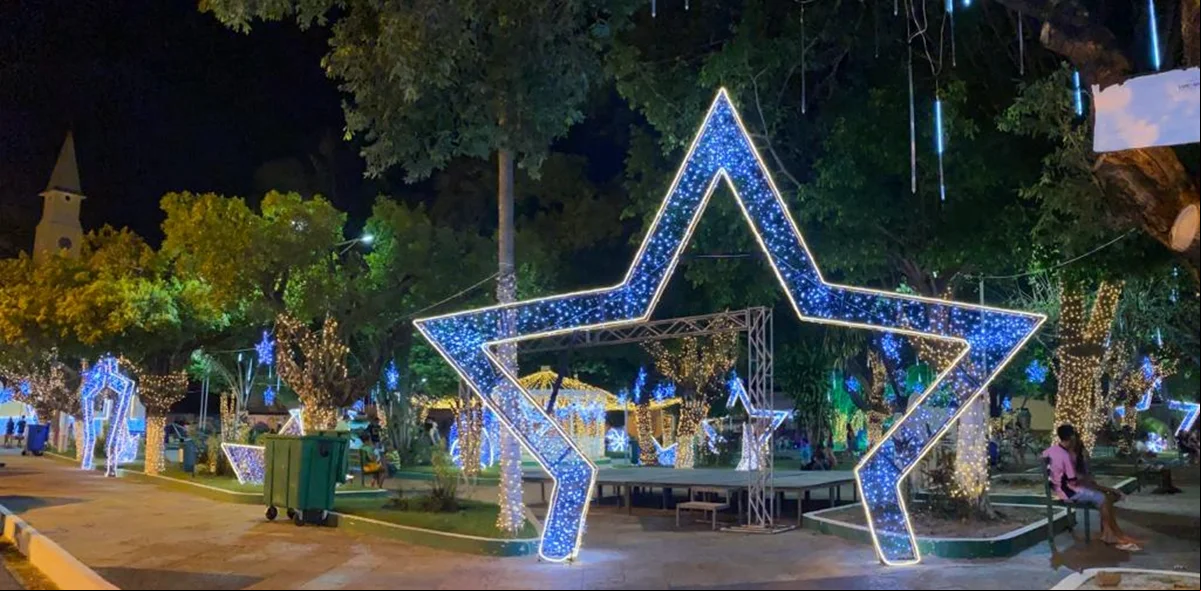 A decoração faz paarte do projeto Natal Brilho da Esperança 2023