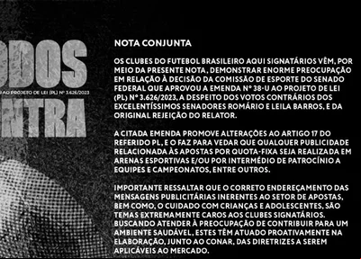 Manifestação dos clubes brasileiros