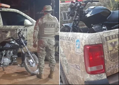 Moto apreendida pelo BEPI em Esperantina