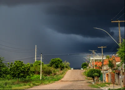 Paisagem céu nublado preparando chuva