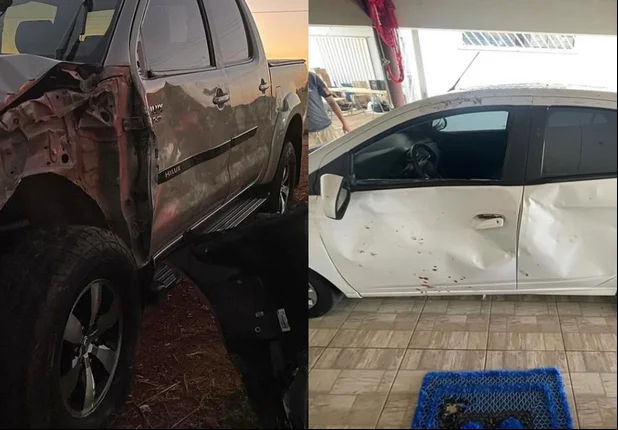 Carros envolvidos no acidente em Sussuapara