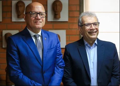 Franzé Silva ao lado do ex-senador João Vicente Claudino