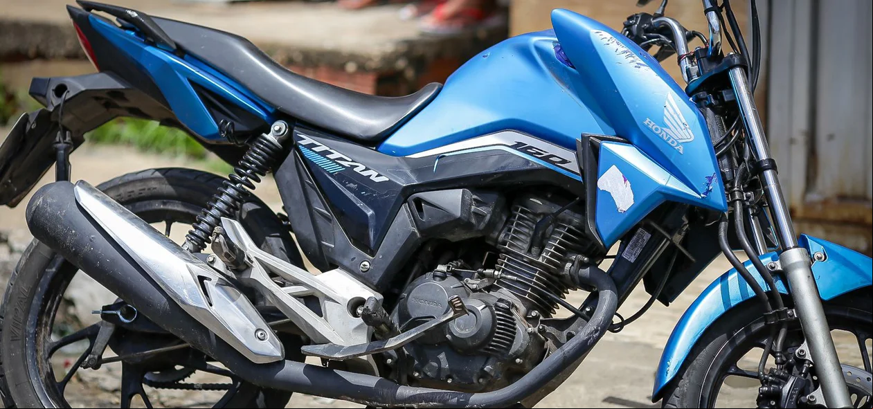 Motocicleta usada pela vítima