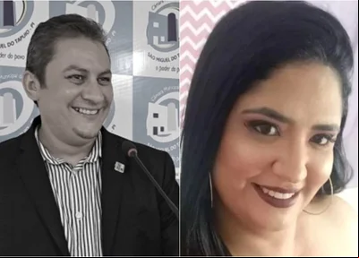 Vereador Netinho do Paiva Júnior e esposa Maria Rita