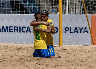Brasil goleia o Uruguai na estreia da Copa América de Futebol de Areia