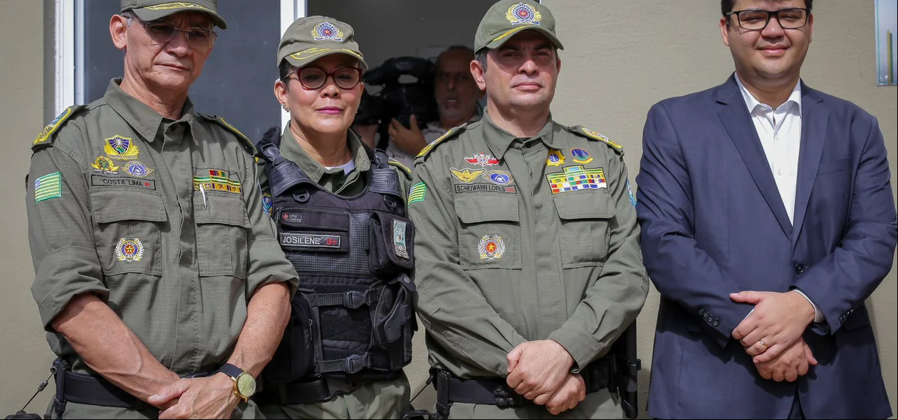 Coronel Costa Lima, Major Josilene, Comandante Scheiwann Lopes e Secretário Chico Lucas