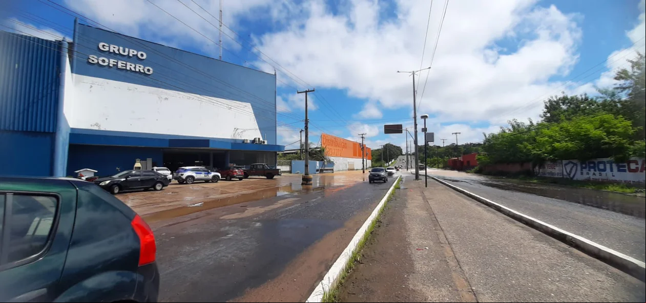 Trecho fica alagado no período chuvoso