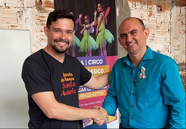 Secretário Allan Cavalcante e presidente da associação Ponto de Equilíbrio