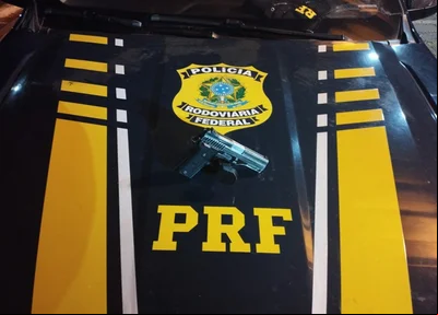 Arma apreendida pela PRF