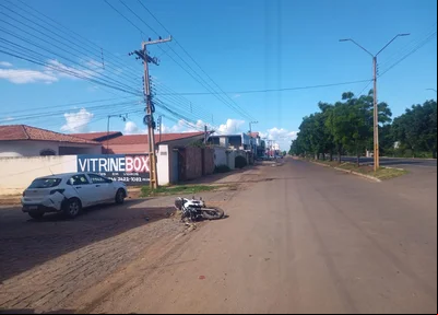 Colisão transversal entre uma motocicleta e um automóvel em Picos