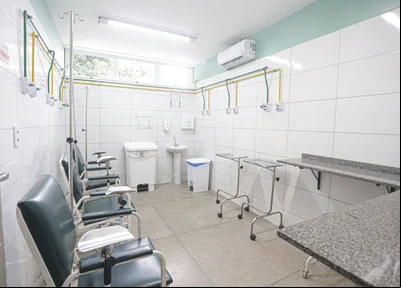 Sala de atendimento dos pacientes