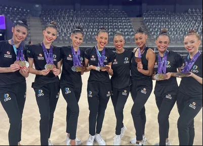 Conjunto brasileiro fatura medalhas em Copa do Mundo de ginástica rítmica