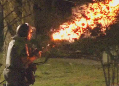 Protestantes atearam fogo em objetos durante o protesto