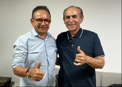 Dr. Hélio Oliveira e o senador Marcelo Castro