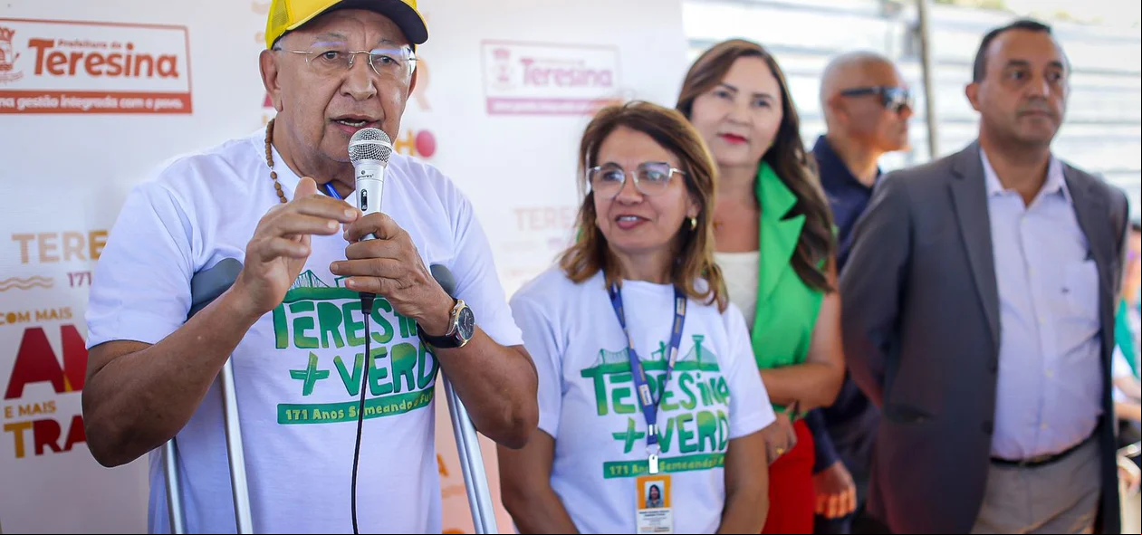 Prefeito Dr. Pessoa durante seu pronunciamento