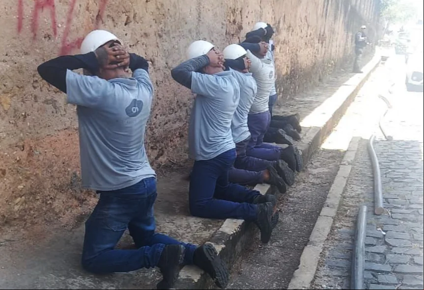Grupo preso pela PM na região da Tabuleta