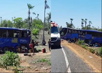 Ônibus tombou na PI 114