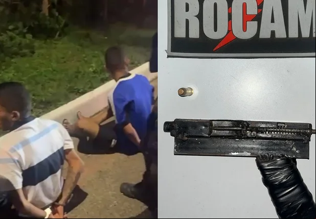 Os acusados foram presos em posse de uma arma artesanal