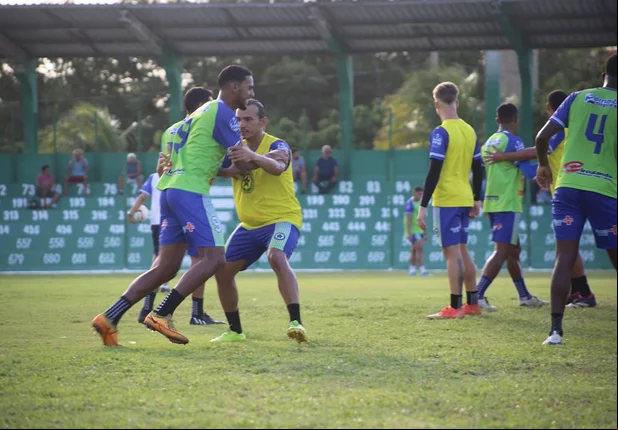 Parnahyba em preparação para o jogo contra o Corisabbá