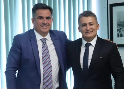 Prefeito Valdecir Júnior e senador Ciro Nogueira