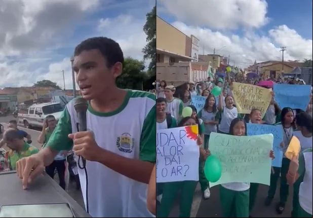 Estudantes fazem manifestação em Luzilândia